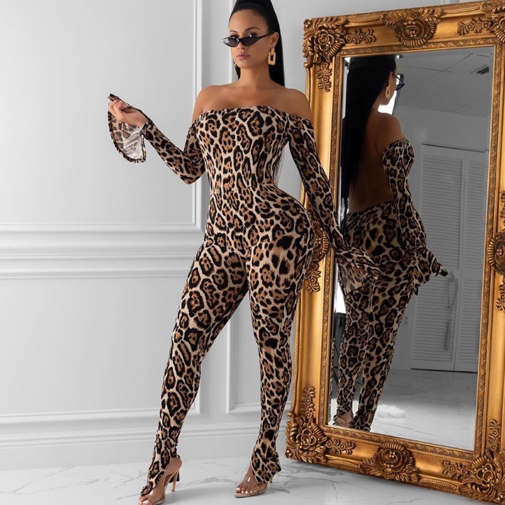 Leopard Print Jumpsuit